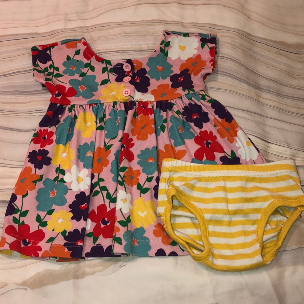 Hanna Anderson Floral Dress 12-18 months